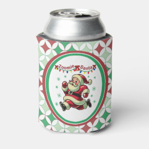 Zoomie Santa Christmas Can Cooler