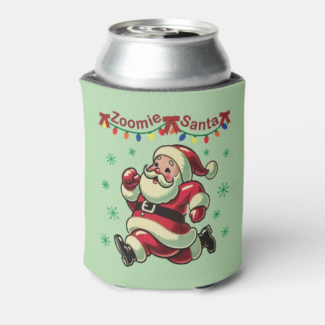 Zoomie Santa Christmas Can Cooler (Can Back)