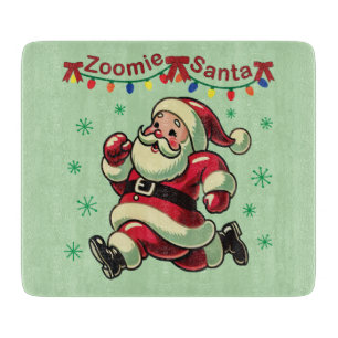 Zoomie Santa Christmas Cutting Board
