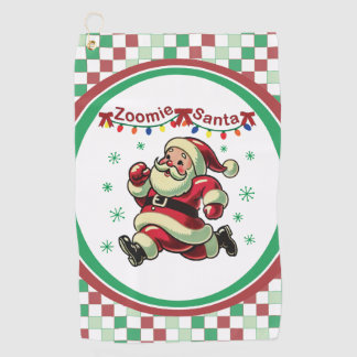 Zoomie Santa Christmas Golf Towel