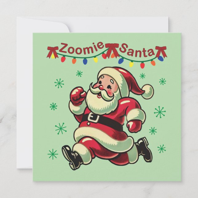 Zoomie Santa Christmas Invitation (Front)