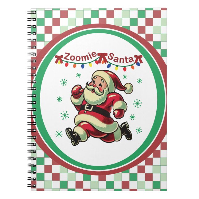 Zoomie Santa Christmas Notebook (Front)