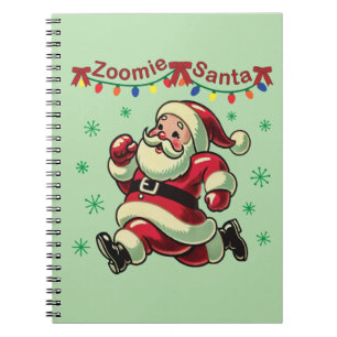 Zoomie Santa Christmas Notebook