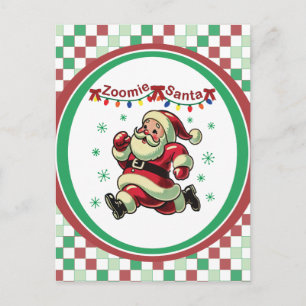Zoomie Santa Christmas Postcard