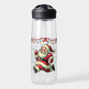 Zoomie Santa Christmas Water Bottle