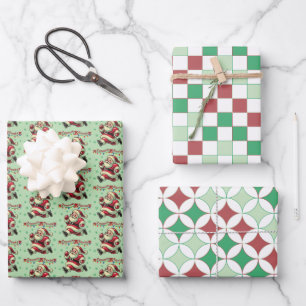 Zoomie Santa Christmas Wrapping Paper Sheet