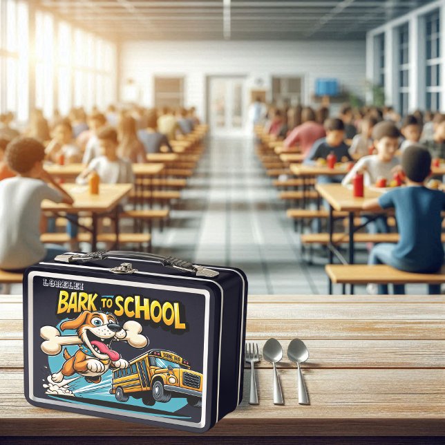 Zooming Dog School Bus Lunchbox (Creator Uploaded)