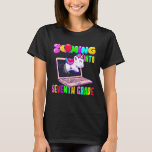 Zooming Into Seventh Unicorn Grade Back To School T-Shirt