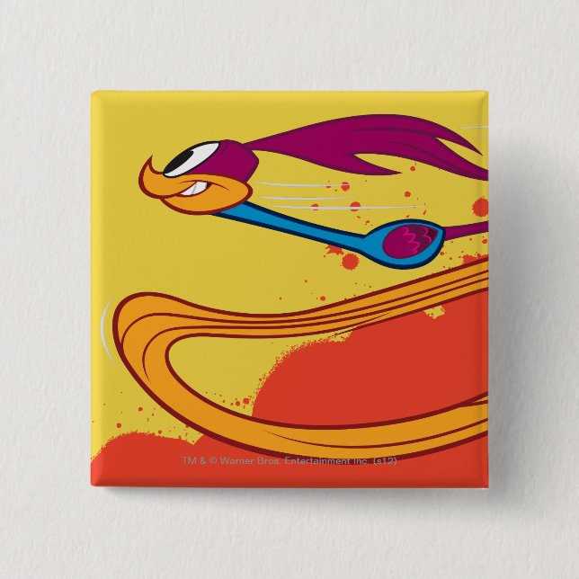 Zooming ROAD RUNNER™ 15 Cm Square Badge (Front)