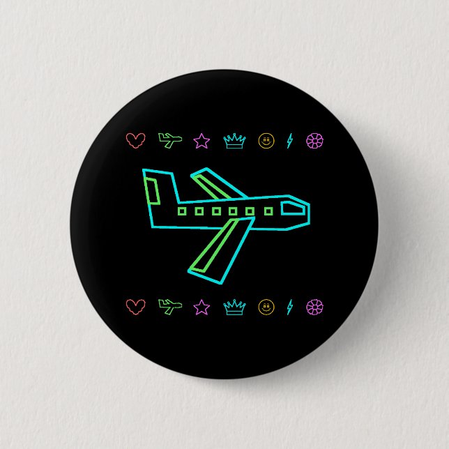 Zooper Plane 6 Cm Round Badge (Front)