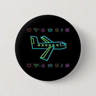 Zooper Plane 6 Cm Round Badge
