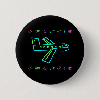 Zooper Plane 6 Cm Round Badge