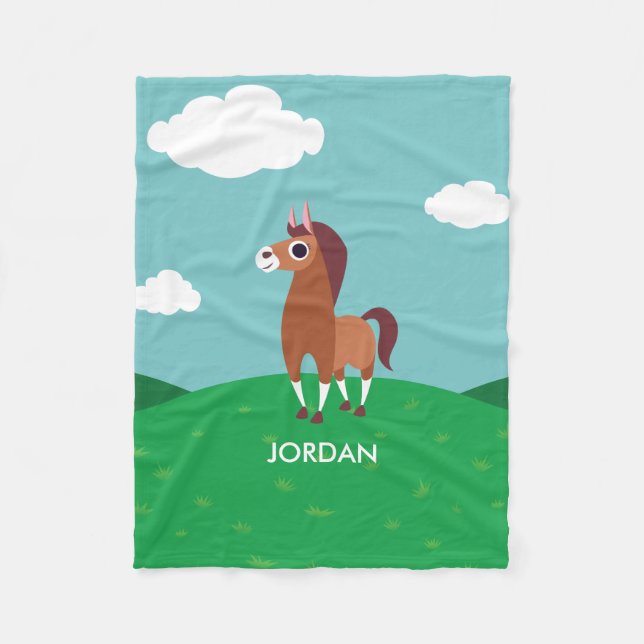 Zora the Horse Fleece Blanket (Front)