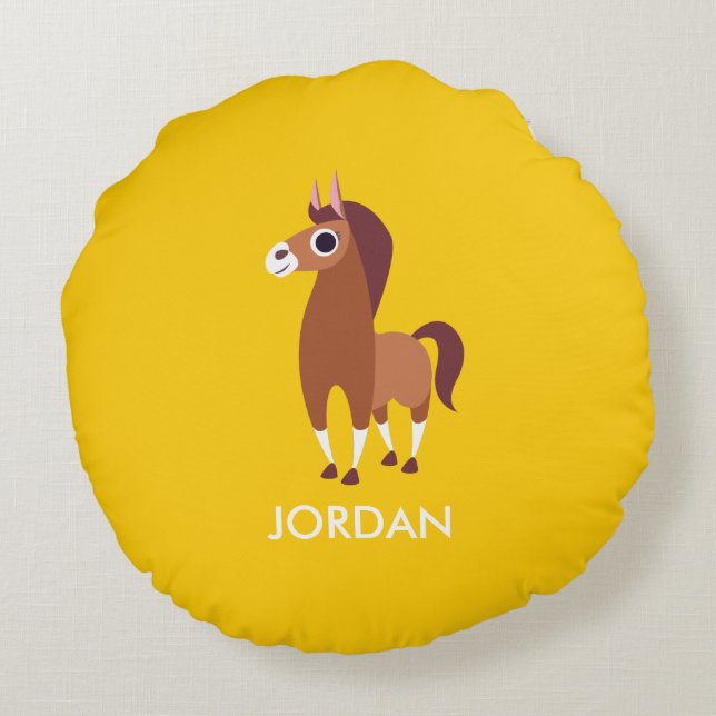 Zora the Horse Round Cushion (Back)