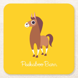 Zora the Horse Square Paper Coaster