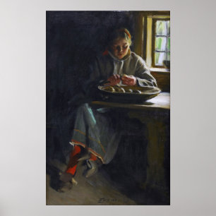 Zorn - Peeling Potatoes Poster