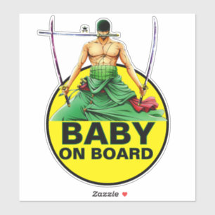 Zoro baby on board sticker