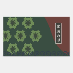 zoro kimino  rectangular sticker