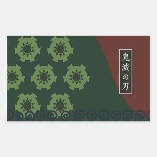 zoro kimino rectangular sticker