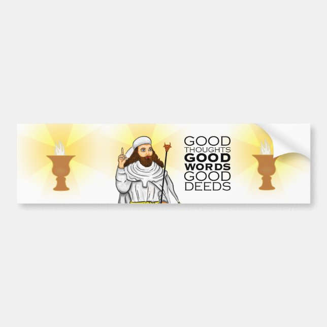 Zoroastrian Bumper Sticker (Front)