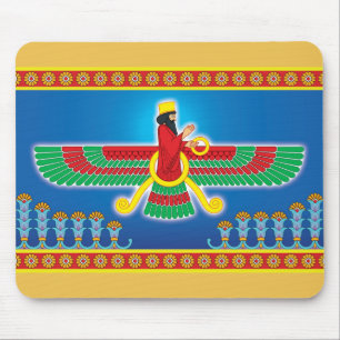 Zoroastrian Persian Faravahar Mouse Pad