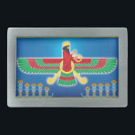Zoroastrian Persian Faravahar Rectangular Belt Buckle<br><div class="desc">Faravahar is the symbol of Zoroastrianism,  the state religion of ancient Persia today Iran. Representing Zartosht's principles of “Good Thoughts,  Good Words and Good Deeds”.</div>