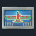 Zoroastrian Persian Faravahar Rectangular Belt Buckle<br><div class="desc">Faravahar is the symbol of Zoroastrianism,  the state religion of ancient Persia today Iran. Representing Zartosht's principles of “Good Thoughts,  Good Words and Good Deeds”.</div>