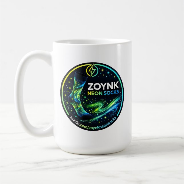 Zoynk Neon Socks Coffee Mug (Left)