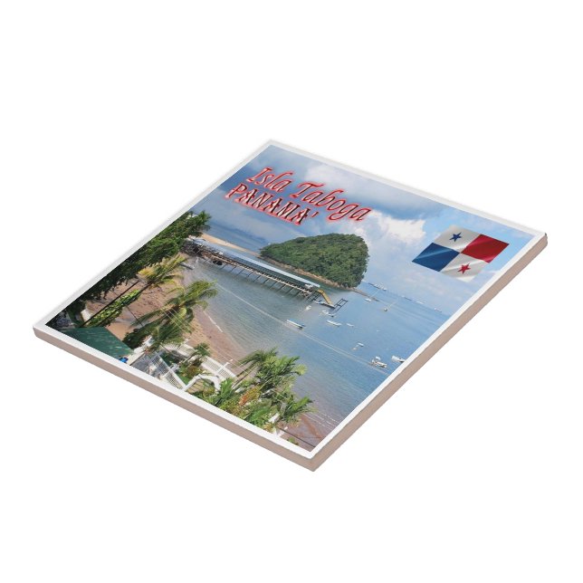 zPA003 PANAMA, Isla Taboga, El Morro Beach, Ceramic Tile (Side)