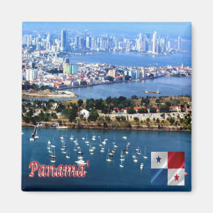 zPA008 PANAMA, Aerial View, America, Fridge Magnet
