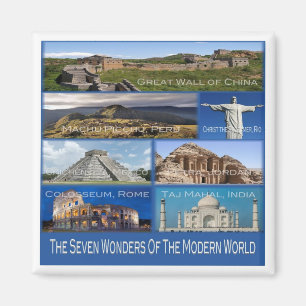 zPE006 The Seven Wonders Of The World, Fridge Magnet