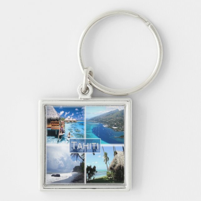 zPF003 TAHITI, French Polynesia, Oceania, Key Ring (Front)