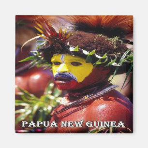 zPG008 HULI WIGMAN, Papua New Guinea, Fridge Magnet