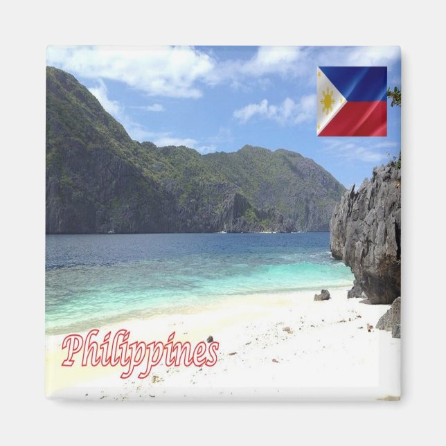 zPH005 beach of MATINLOC ISLAND Philippines Fridge Magnet (Front)