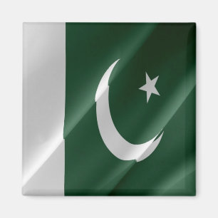 zPK002 waving Pakistani flag FLAG Pakistan, Magnet