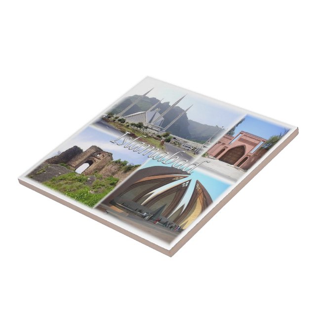 zPK013 mosaic of ISLAMABAD, Pakistan, Asia, Ceramic Tile (Side)