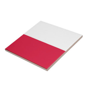 zPL001 POLISH FLAG, POLAND, Europe, Ceramic Tile