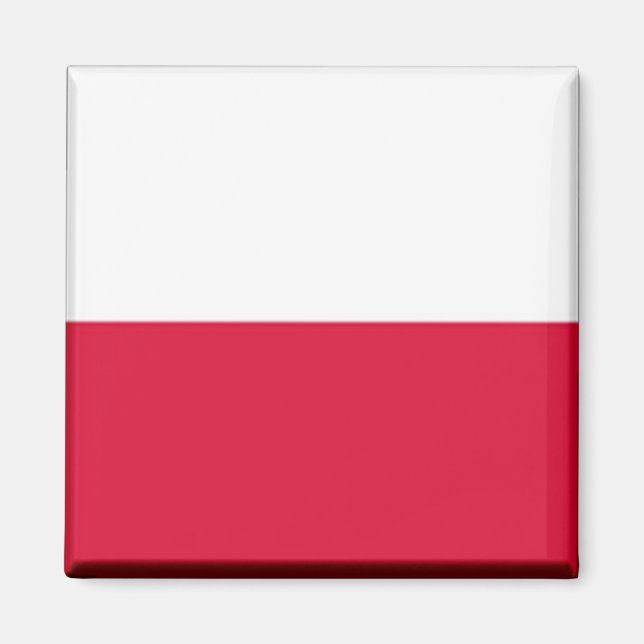 zPL001 POLISH FLAG POLAND, Europe, Fridge Magnet (Front)
