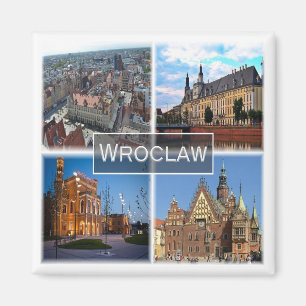 zPL005 WROCLAW, Poland, Europe, Fridge Magnet