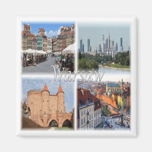 zPL006 WARSAW WARSZAWA, Poland, Europe, Fridge Magnet