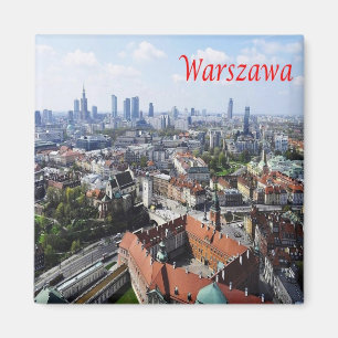 zPL011 WARSAW panorama, Poland, Europe, Fridge Magnet
