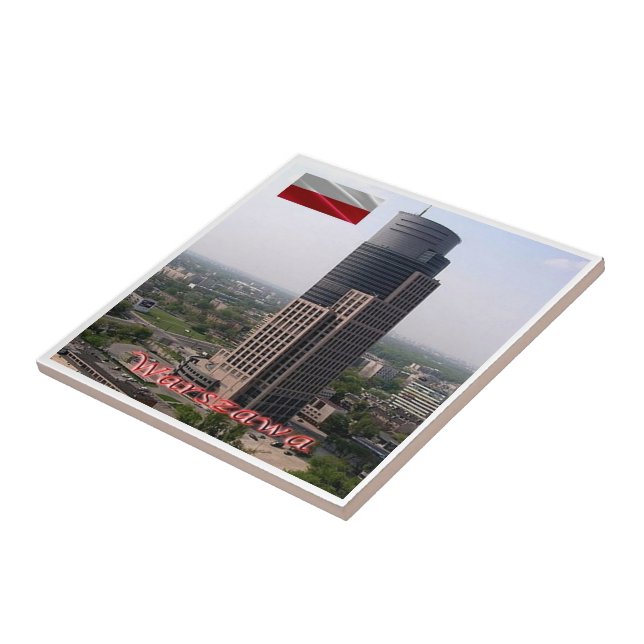 zPL012 WARSAW Trade Tower, Poland, Europe, Ceramic Tile (Side)