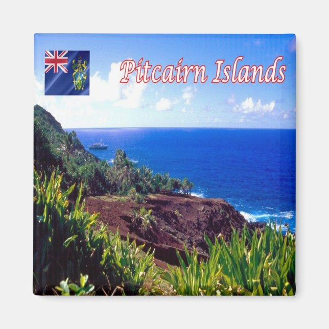 ZPN005 SAINT PAUL Point, Pitcairn Islands, Fridge Magnet (Front)