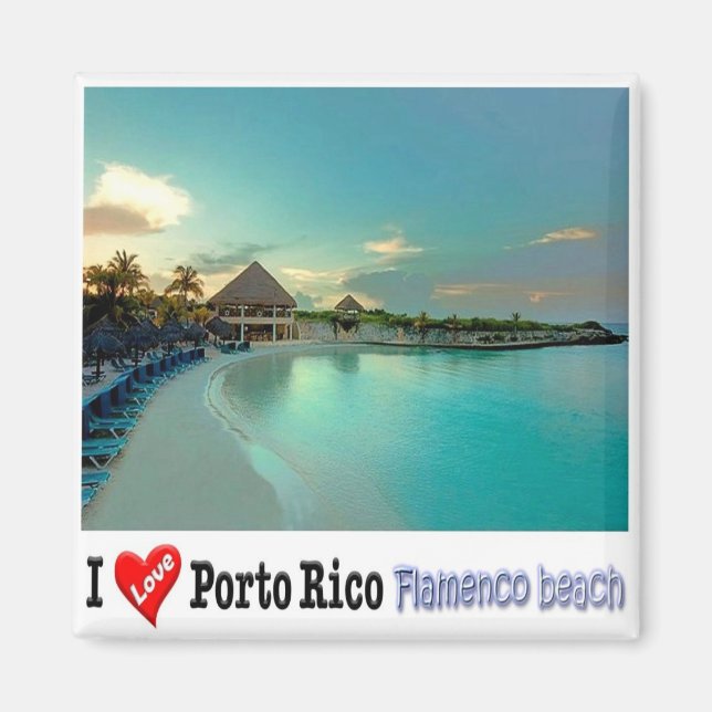 zPR005 PUERTO RICO, Flamenco Beach, Fridge Magnet (Front)