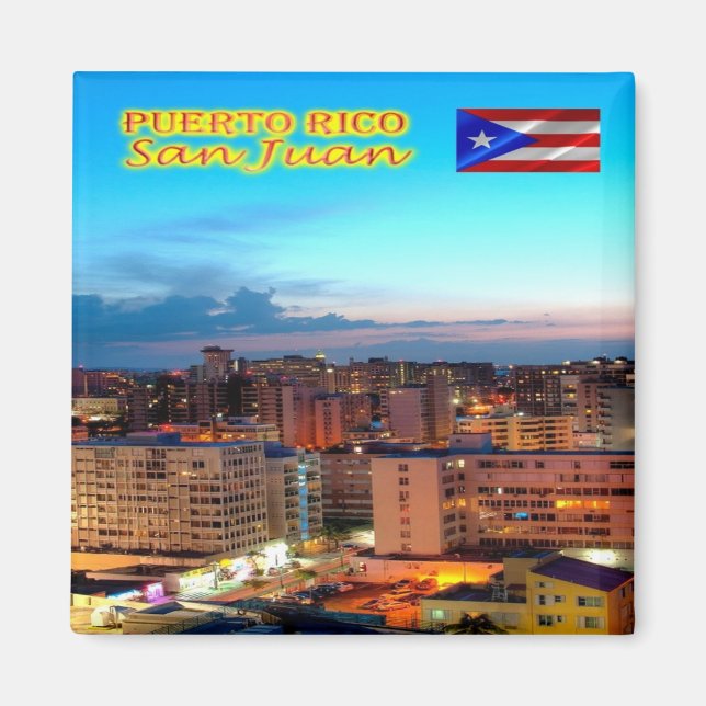 zPR007 PUERTO RICO, San Juan, America, Fridge Magnet (Front)