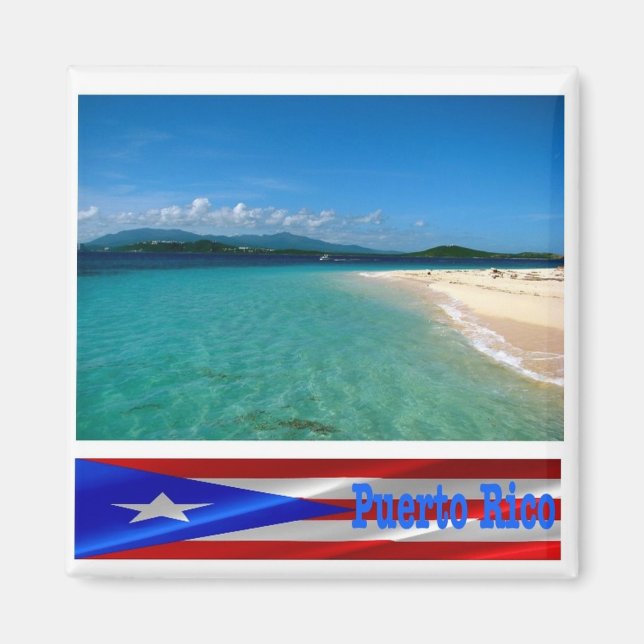 zPR011 PUERTO RICO, Isla de Icacos, America,Fridge Magnet (Front)