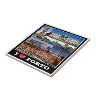 zPT012 PORTO "I Love", Portugal, Europe, Ceramic Tile