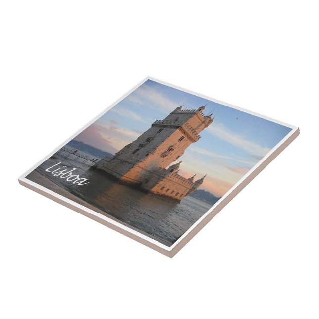 zPT015 LISBON Tower, Portugal, Europe, Ceramic Tile (Side)
