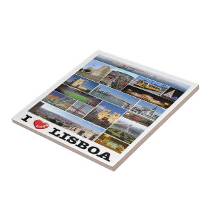 zPT018 LISBON "I Love", Portugal, Europe, Ceramic Tile