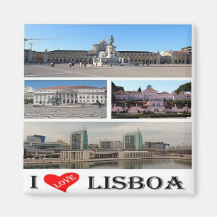zPT019 LISBON "II Love", Portugal, Europe, Fridge Magnet